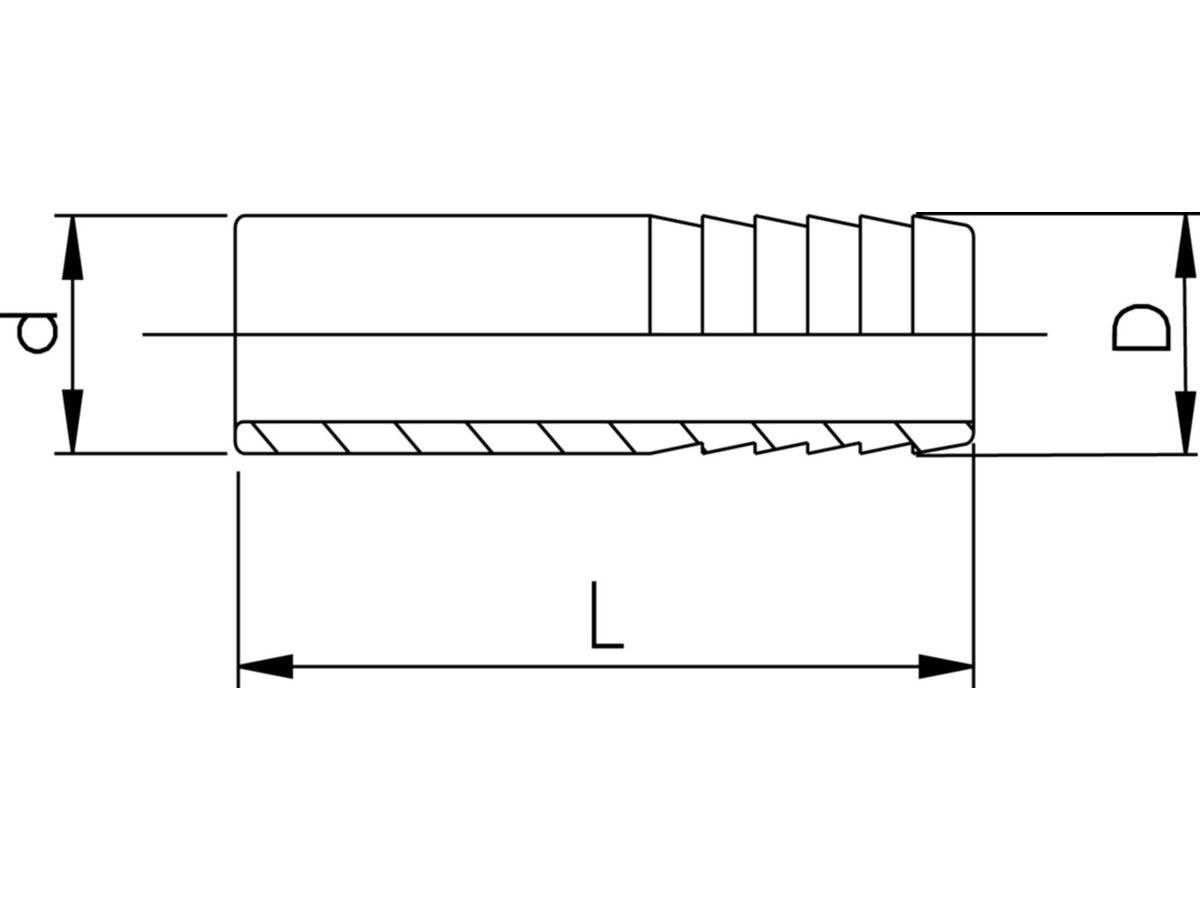 Druckschlauchtülle PVC-U metrisch - mit Klebestutzen