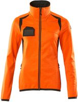 Fleecepullover mit Reissverschl. Gr. 2XL - hi-vis orange/dunkelanthrazit