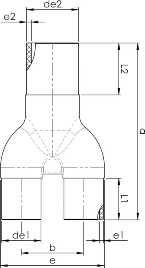 Hosenstück Haka GEROtherm - PE11-RC, S-5 SDR11 ND16