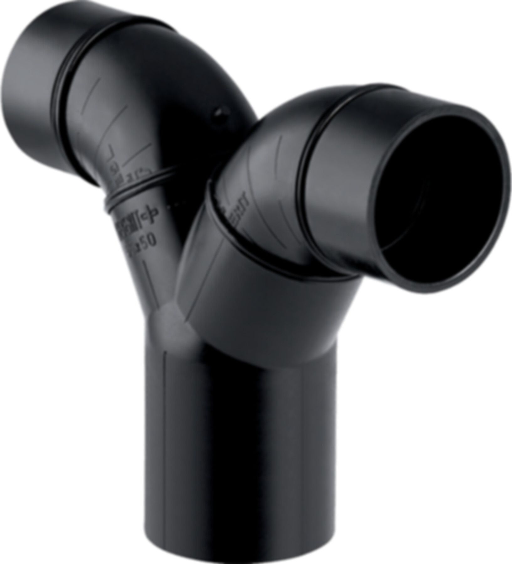 Geberit PE Hosen-T m. Sifonanschl.Muffe - 180°