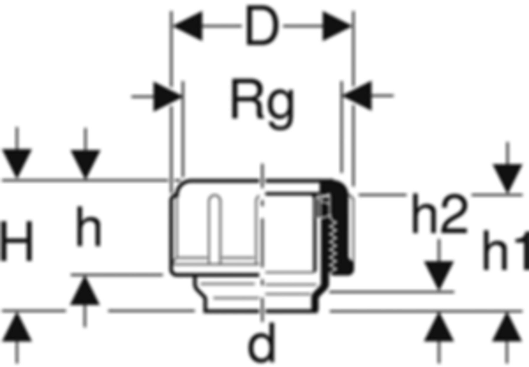 Geberit Stutzen 40 mit Verschraubung