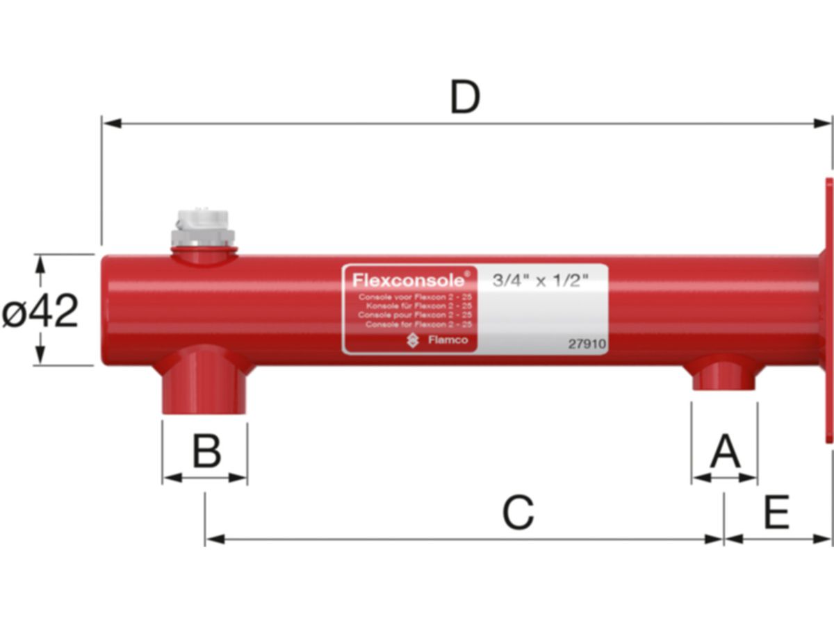 Wandbefestigung Flamco Flexconsole
