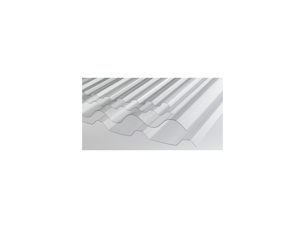 Polyclair Lichtwellplatte für Ondapress - 730 g/m2, 1,5mm, 200/92cm, Profil 177/51
