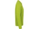 Longsleeve-Poloshirt Perf. Gr. S, kiwi - 50% Baumwolle, 50% Polyester, 220 g/m²