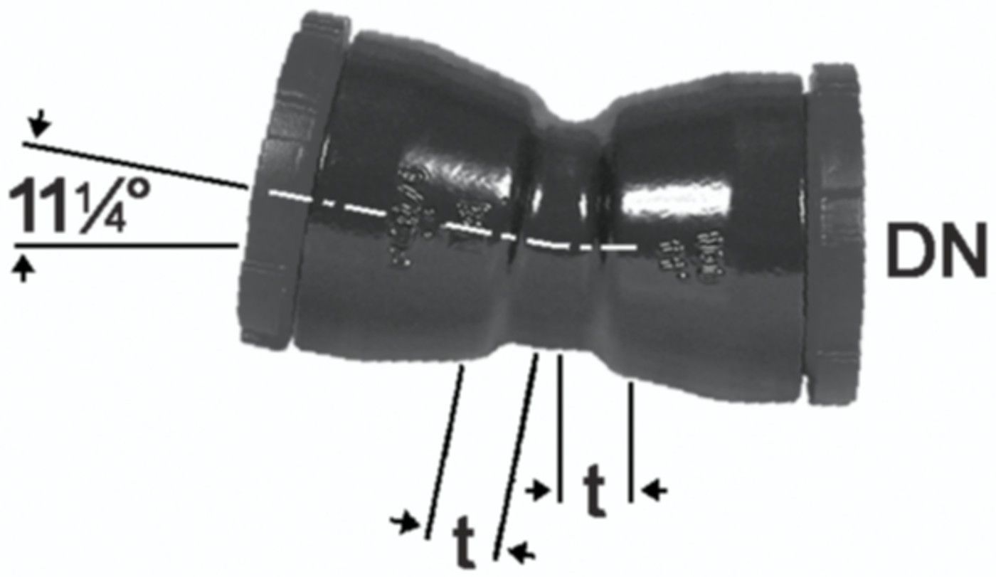 HD Bogen 11°, 2 Schraubmuffen - Fig. 2325a