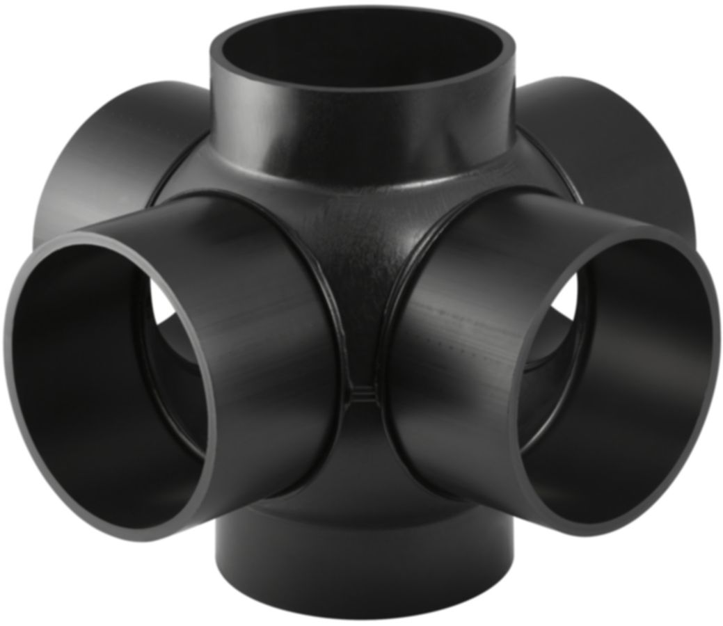 Geberit PE Mehrfach-Abzweig  90° - 4-teilig