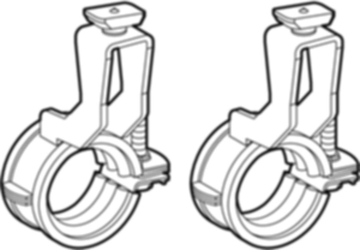 PushFit-GIS Befestigungs-Set Verteiler - gekröpft