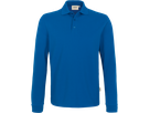 Longsleeve-Poloshirt Perf. S royalblau - 50% Baumwolle, 50% Polyester, 220 g/m²