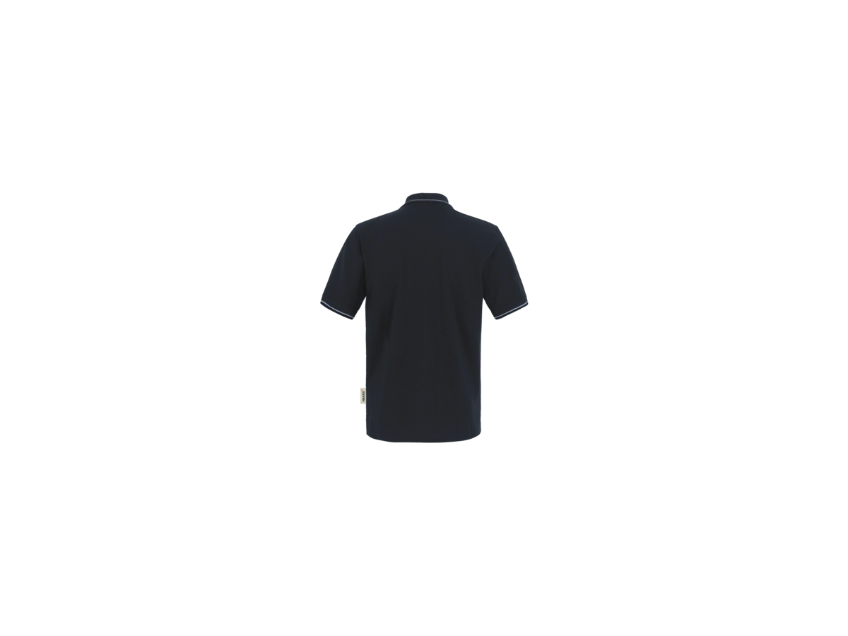 Poloshirt Casual Gr. S, schwarz/silber - 100% Baumwolle