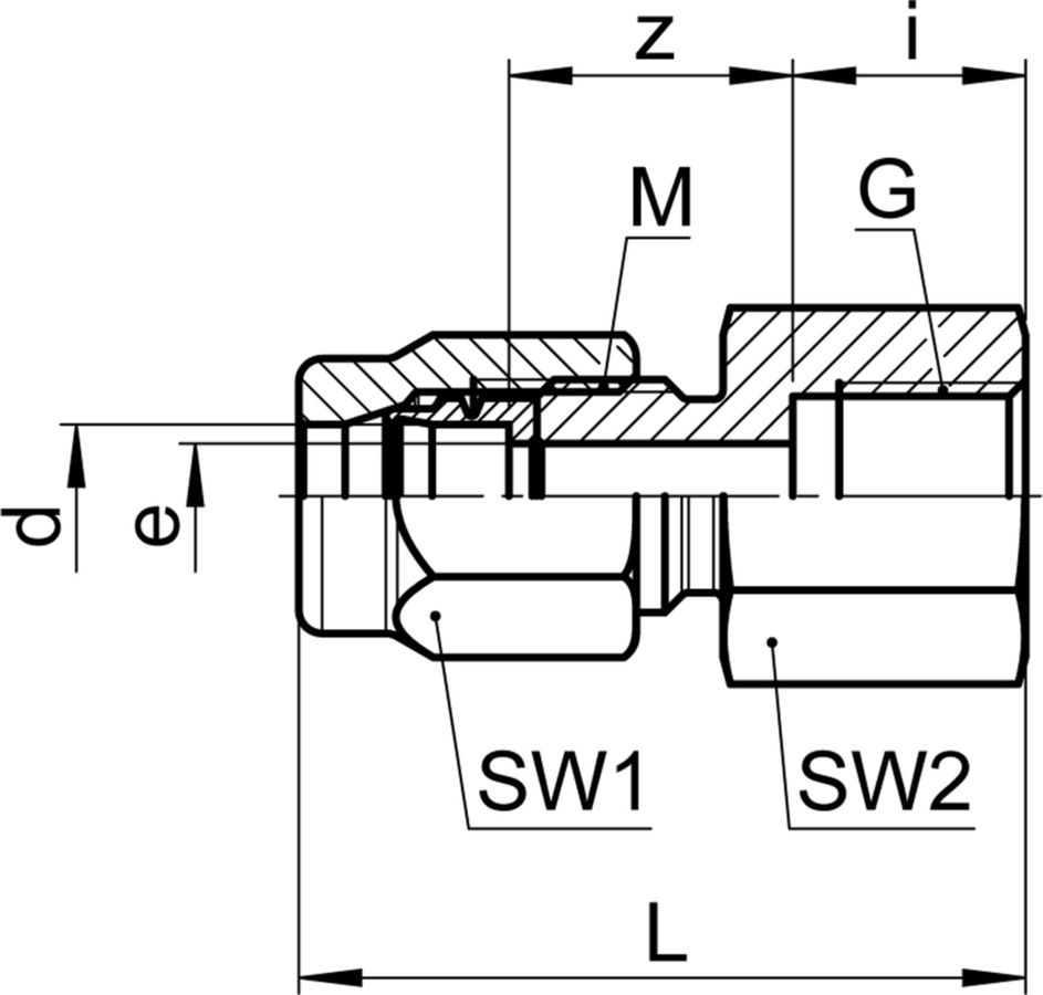 Aufschraubverschraubung Serto Nr. 1221