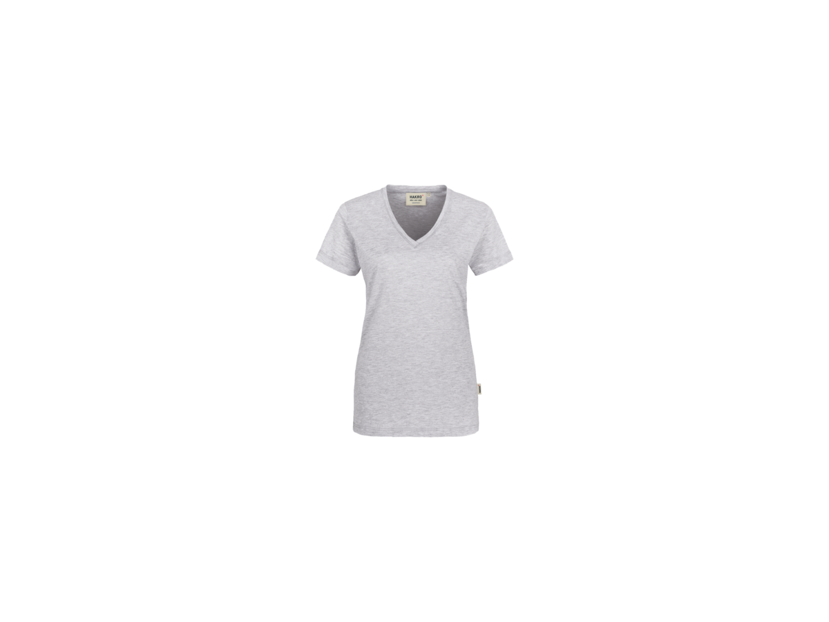 Damen-V-Shirt Classic 2XL ash meliert - 98% Baumwolle, 2% Viscose, 160 g/m²