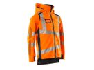 Hard Shell Jacke, Gr. S - hi-vis orange/schwarzblau, 100% PES