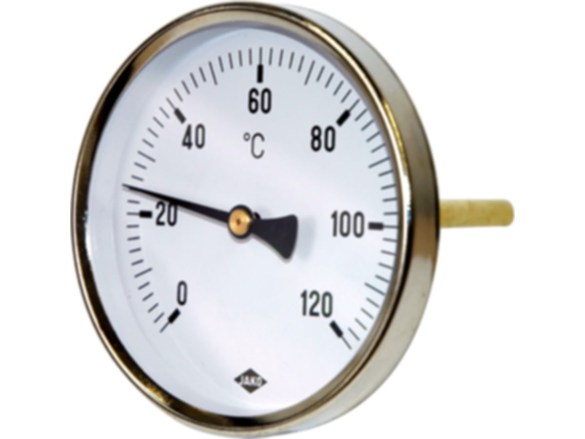Bimetall-Thermometer JAKO Fig. 20 - ohne Tauchhülse, Anschluss hinten