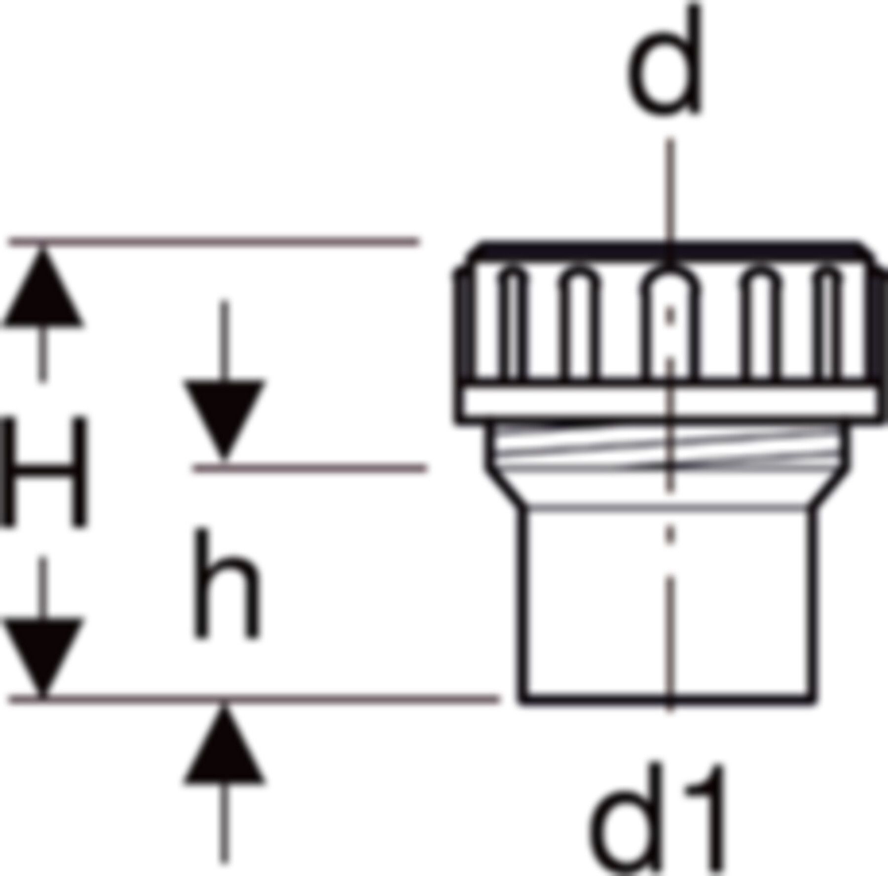 Geberit PE Stutzen mit Verschraubung - zum Kleben