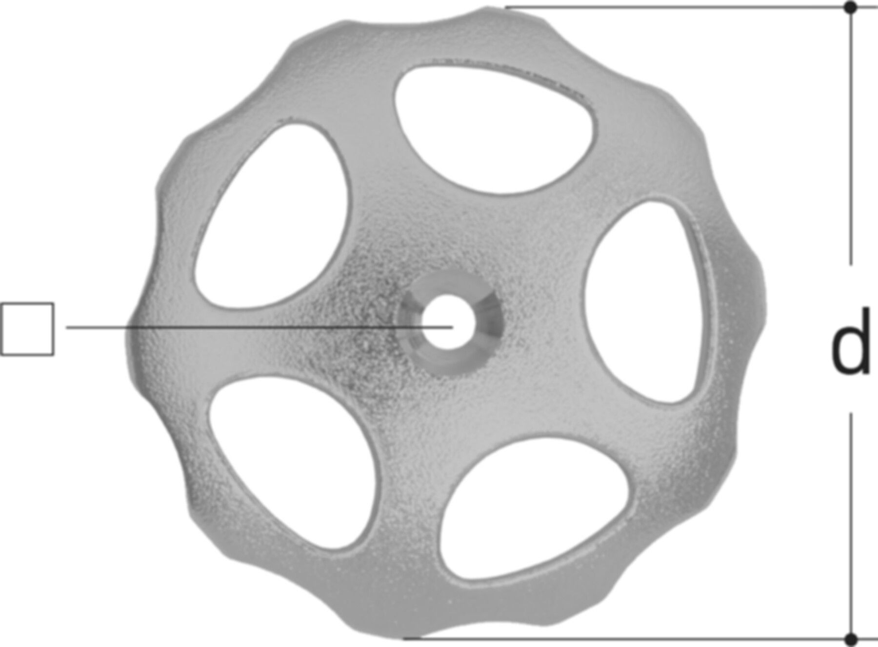Handrad aus Metall JRG