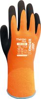 Wonder Grip Thermo Plus Handschuh - braun/orange, wasserdicht, 23 cm lang