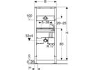 Geberit Duofix Element für Waschtisch - 130 cm Wandarmatur mit Unterputzfunktio