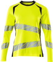 T-Shirt Langarm Damen, Gr. 2XLONE - hi-vis gelb/schwarz