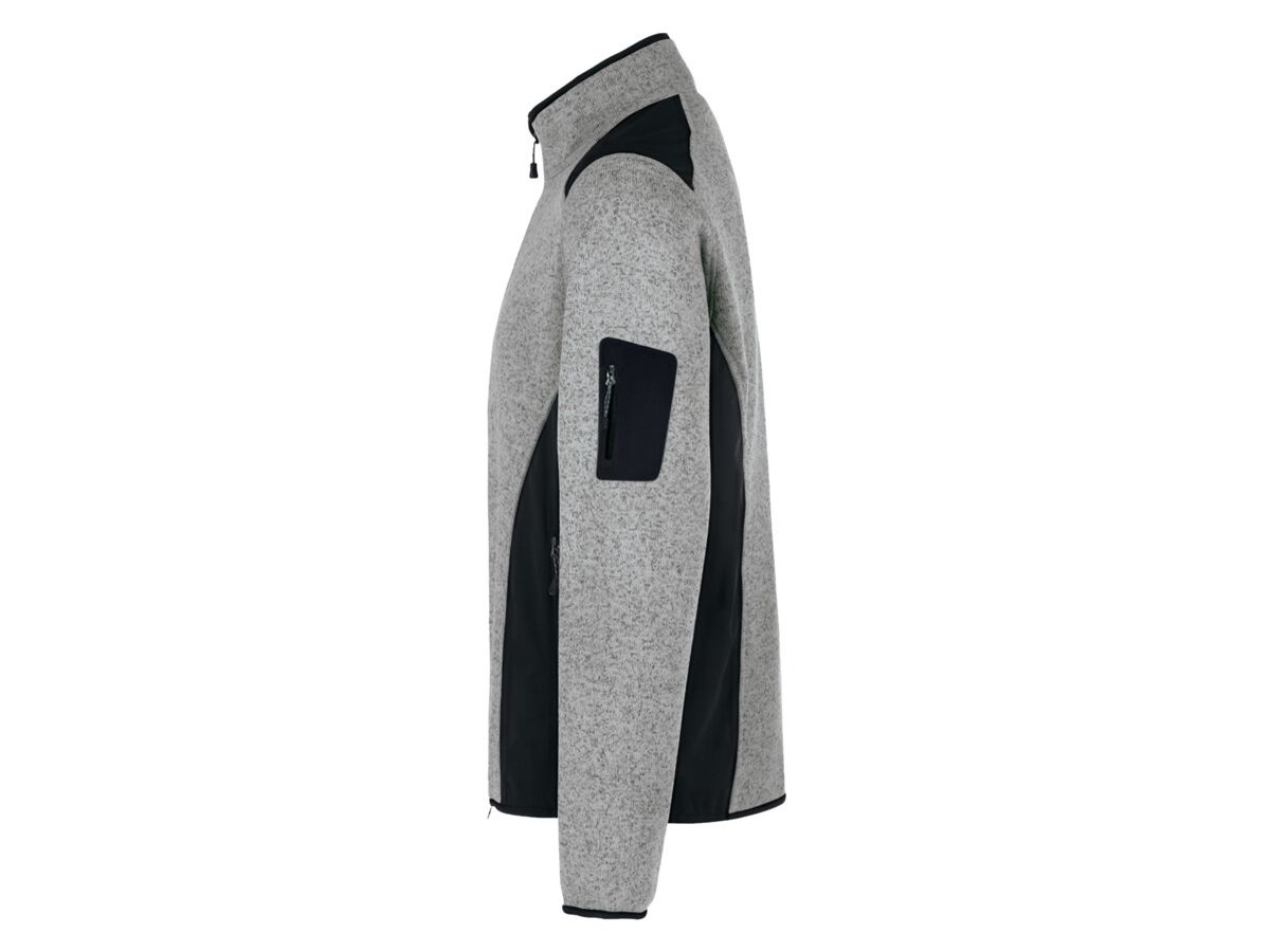 Strickfleecejacke Dawson, Gr. M - grau meliert