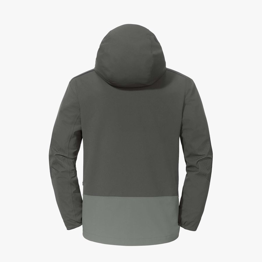 Wetterschutzjacke Zipln Herren Gr. XL - 88%Nylon 12%Elasthan, grau