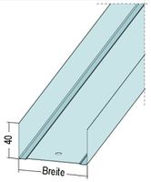UW 50-0.60 U-Wandprofil 40x50x40mm