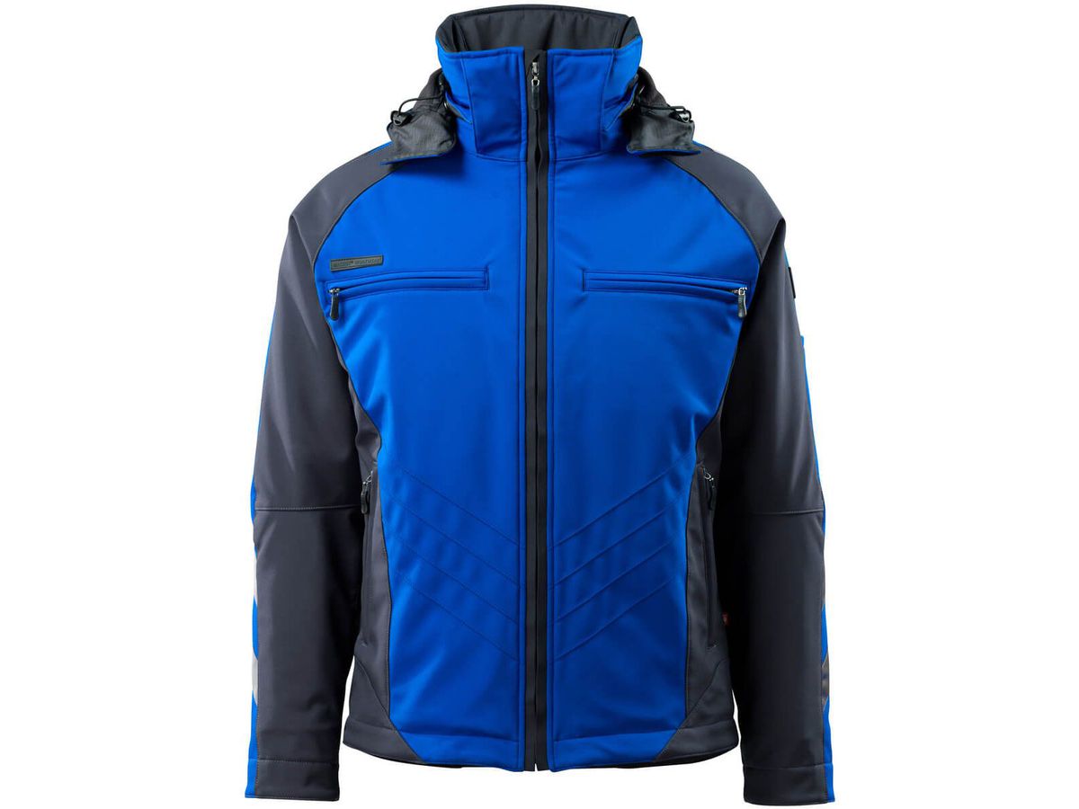 Darmstadt Softshelljacke, Gr. L - kornblau/schwarzblau