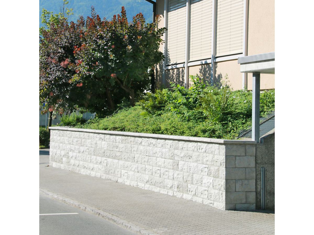 Profilo Sichtmauerstein Typ 7 - Innenradiusstein grau gestrahlt