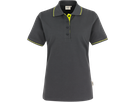 Damen-Poloshirt Casual XL anthrazit/kiwi - 100% Baumwolle, 200 g/m²
