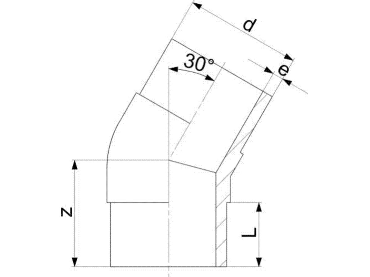 Winkel 30° HDPE PE100