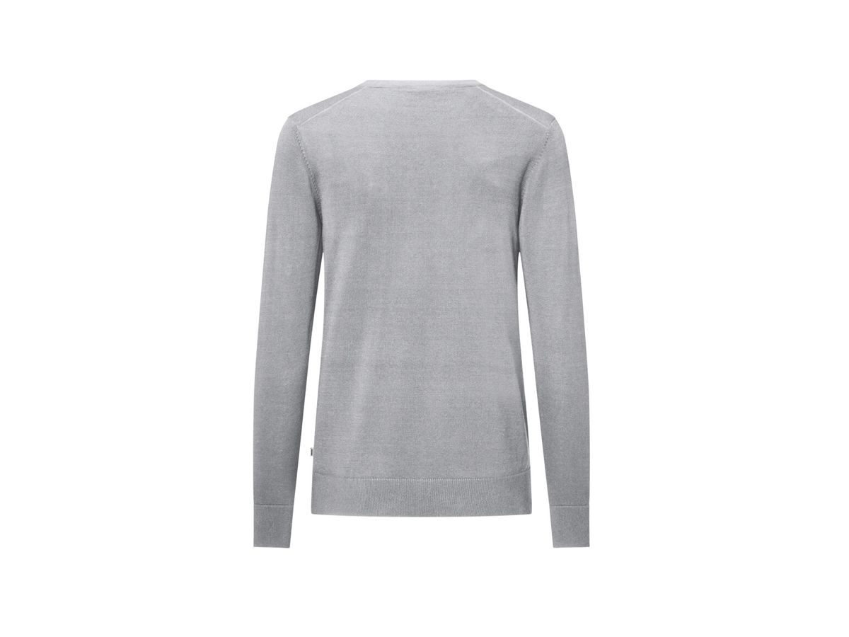HAKRO Pullover Premium-Baumwolle, Gr. S - Feinstrick aus 100 % BW, grau meliert