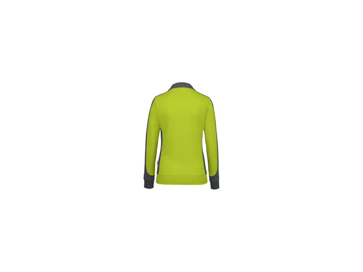 Damen-Sw.jacke Contr. Perf. M kiwi/anth. - 50% Baumwolle, 50% Polyester, 300 g/m²
