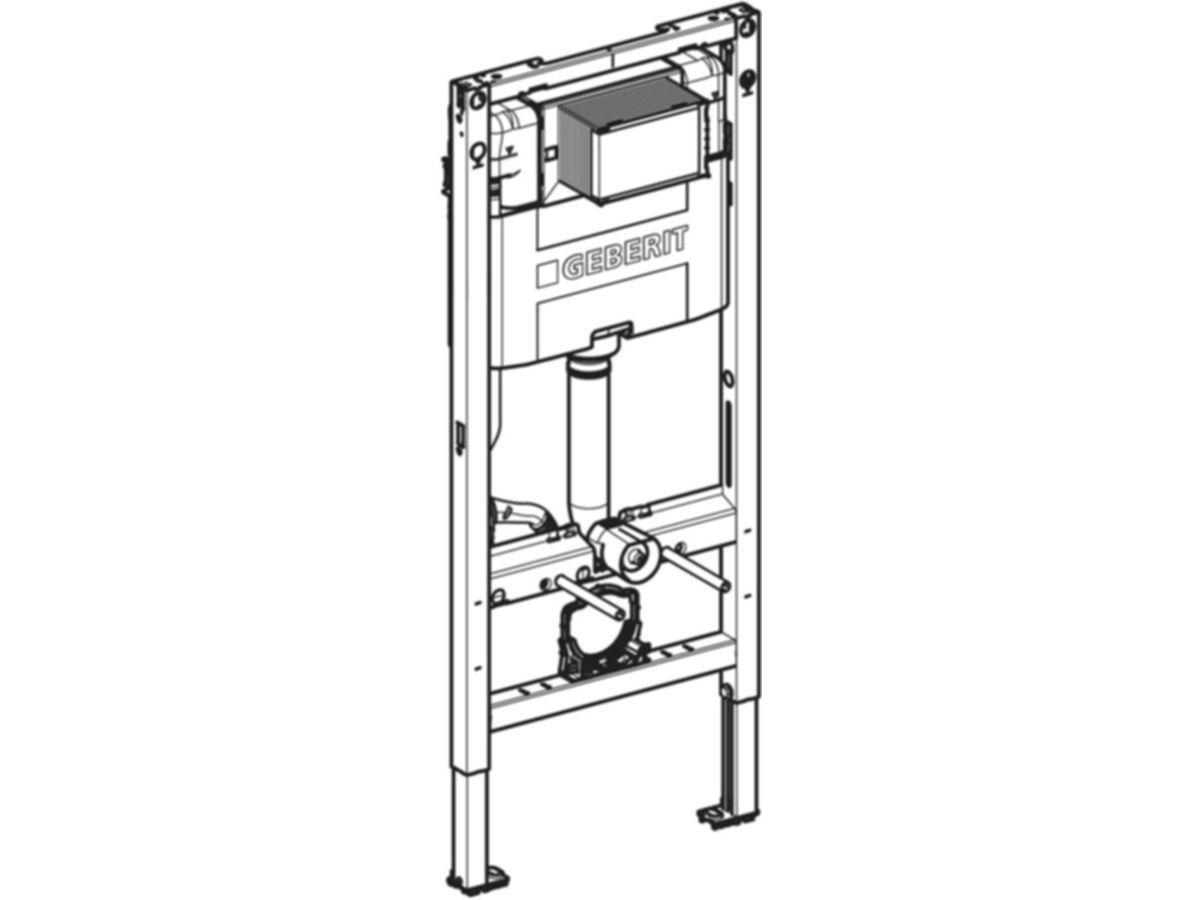 Geberit Duofix-Wand-WC-Element Omega - Typ 112, Betätigung von vorne