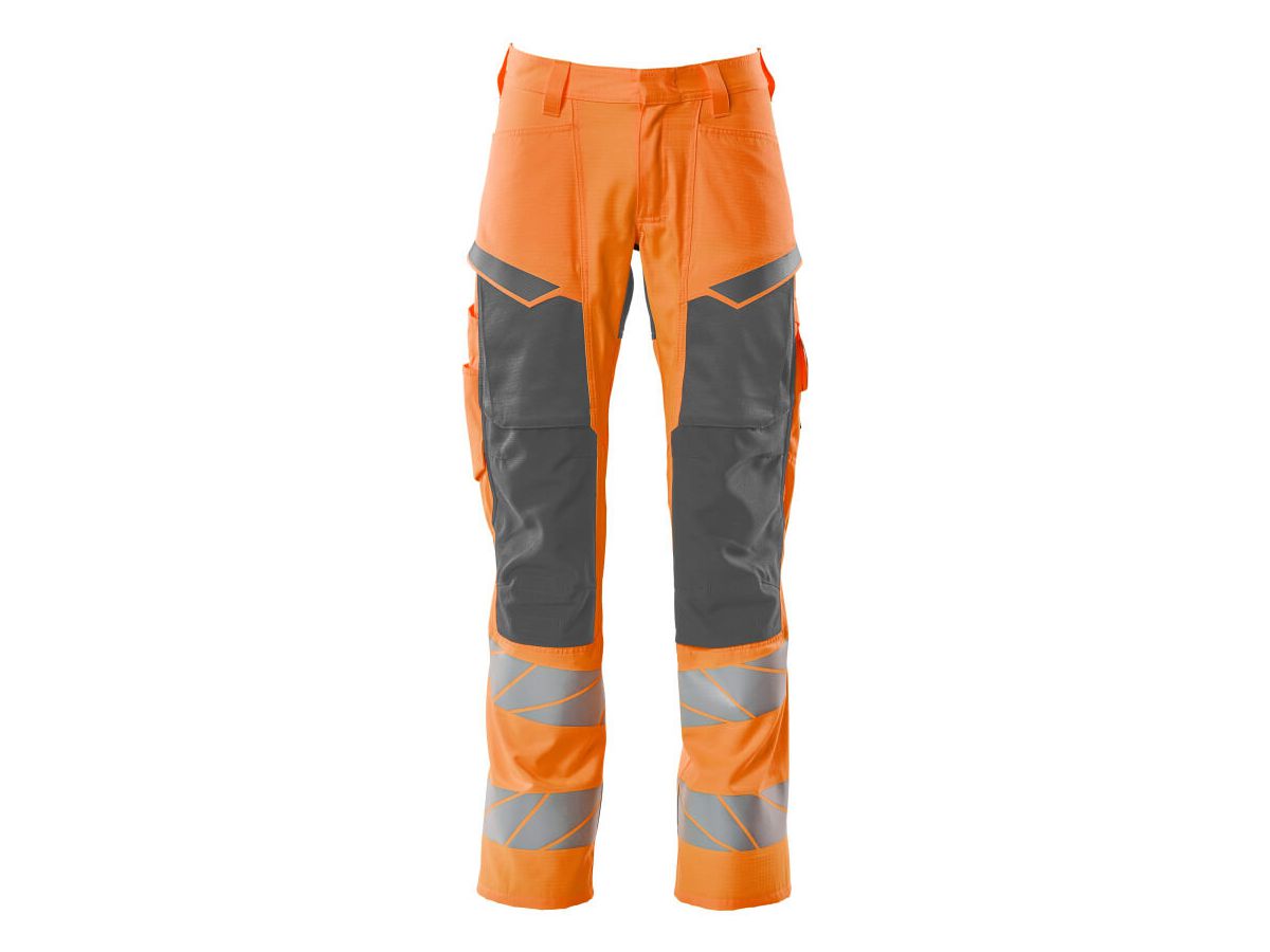 Hose mit Knietaschen, Gr. 90C48 - hi-vis orange/dunkelanthrazit