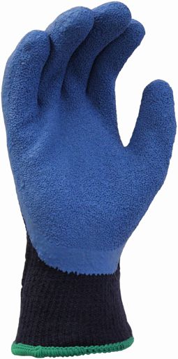 Freeze Thermo-Grip-Winterhandschuh - blau/schwarz, Latexbesch. Vliesfutter