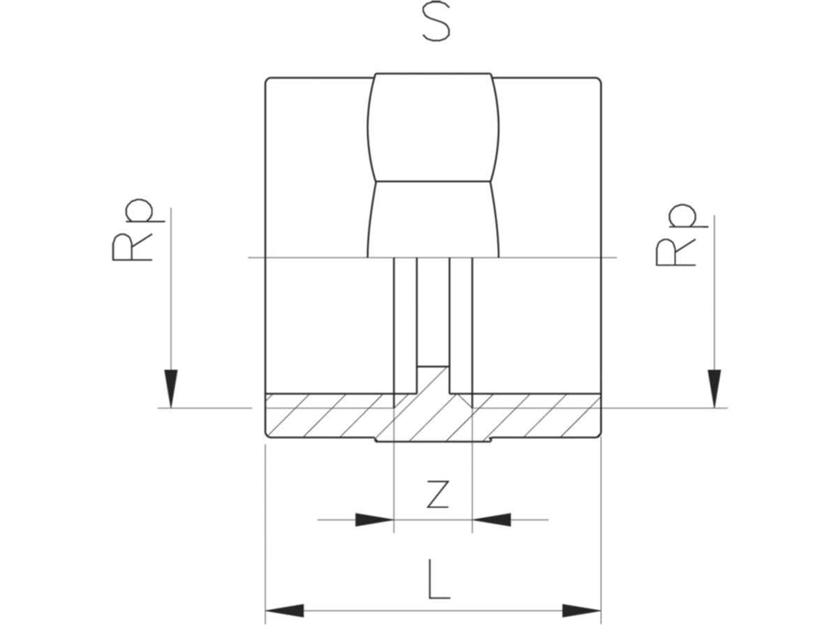 Muffe  PVC-U  PN10 11/4"