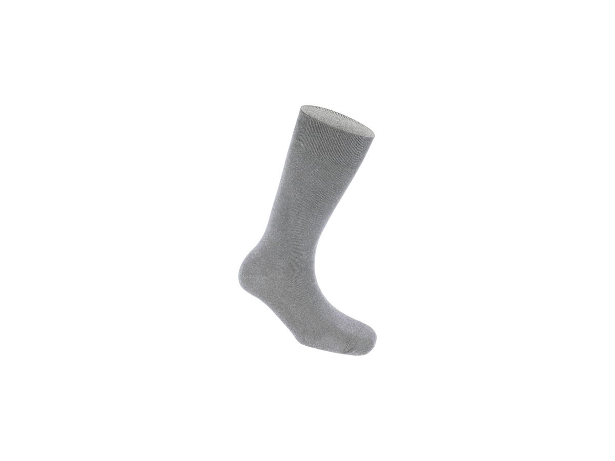 Socken Premium, Gr. M, grau meliert - Mix aus Bio-Baumwolle, Polyamid, LYCRA