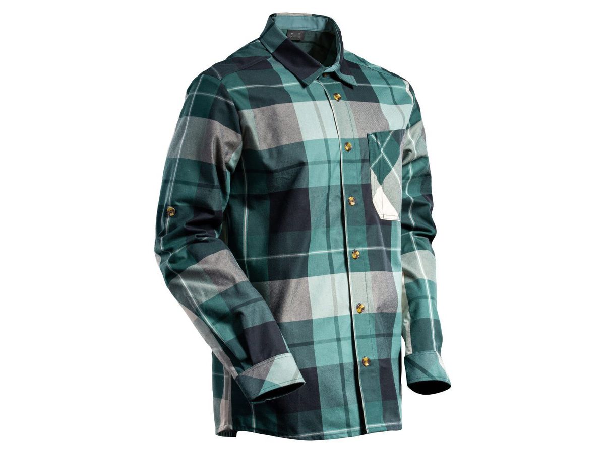 MASCOT® Hemd, waldgrün, M - 60% Baumwolle/40% Polyester