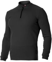 Roll-Shirt zip unisex - 70% PES / 30% PBT, langarm, Stehkragen