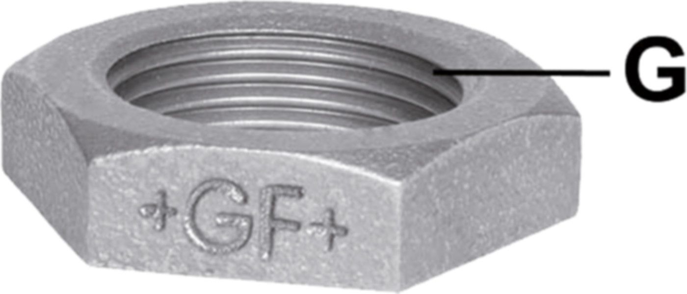Gegenmutter +GF+ 310 verzinkt