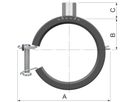 Rohrschellen FLAMCO BSH M8/M10 1/4" - 12-14 mm isoliert