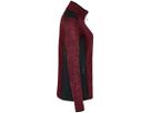 Damen Strickfleecejacke Churchill - Gr. XS, weinrot meliert