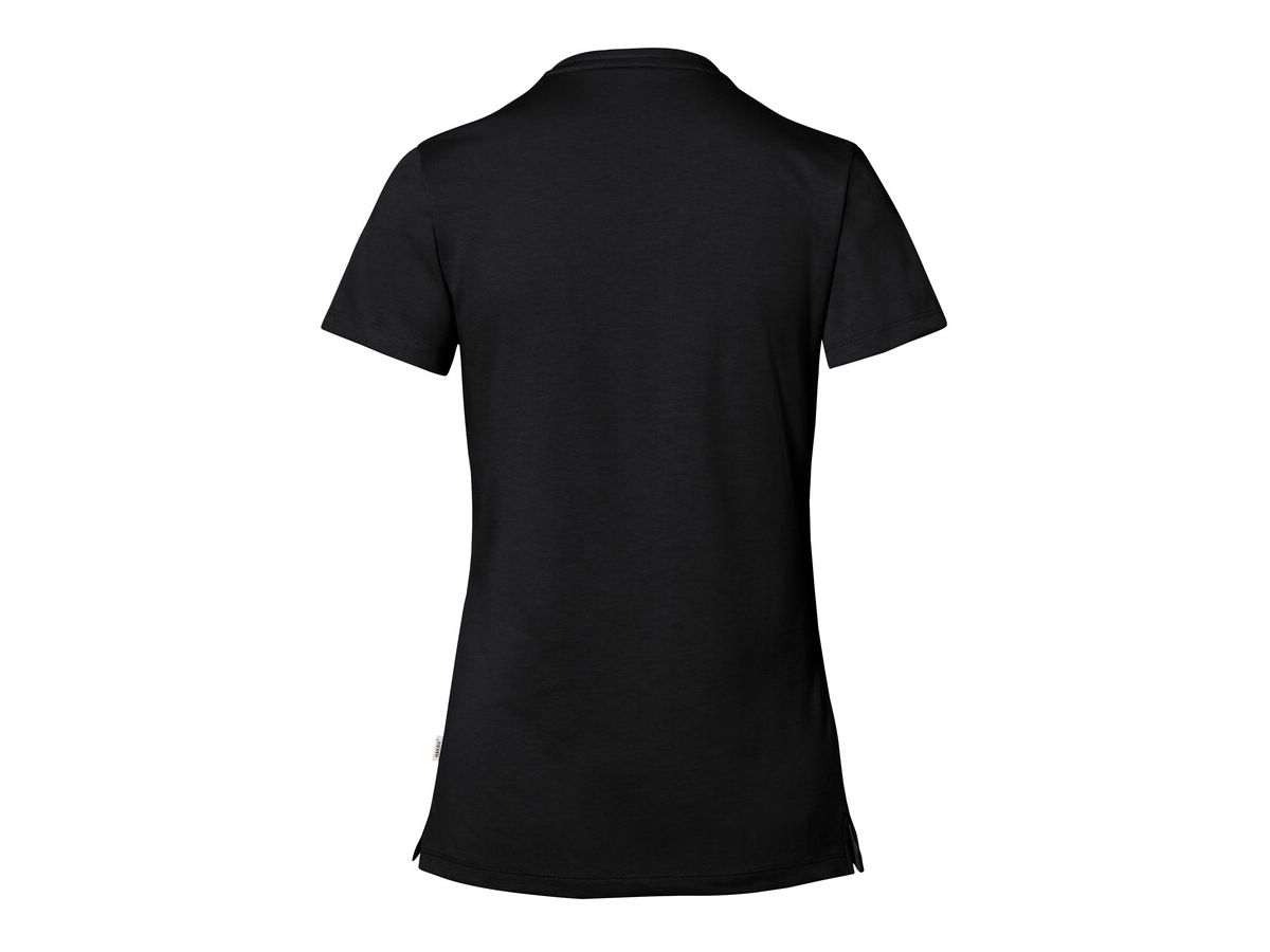 Cotton Tec Damen V-Shirt, Gr. S - schwarz