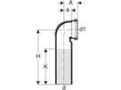 Geberit Silent Wandklosettbogen 90° - 90/110 kurz