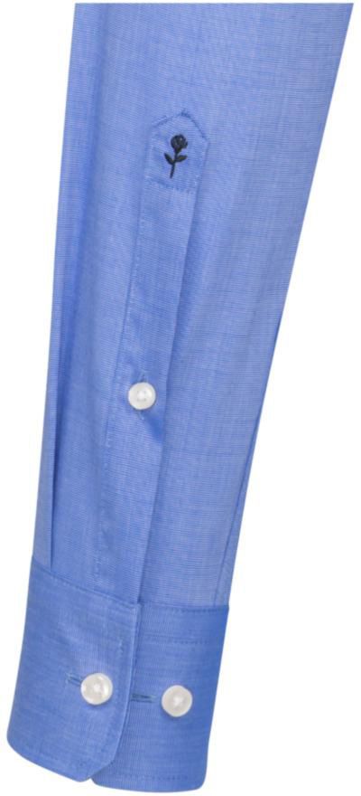 City Kent Hemd MEN 1/1 gewebt Gr. 44 - mittelblau, 100% CO