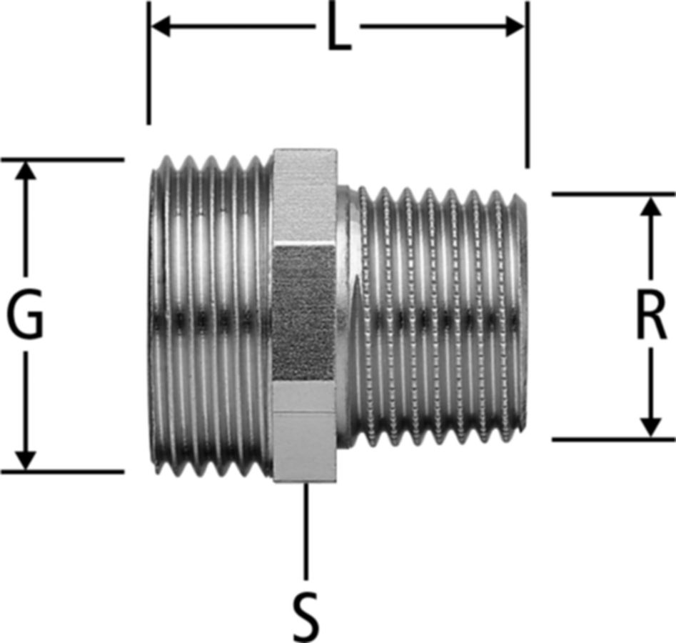 Optiflex-Doppelnippel - zu Optiflex-Verschraubungen