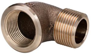 Winkel Rotguss 90° mit Aussengewinde