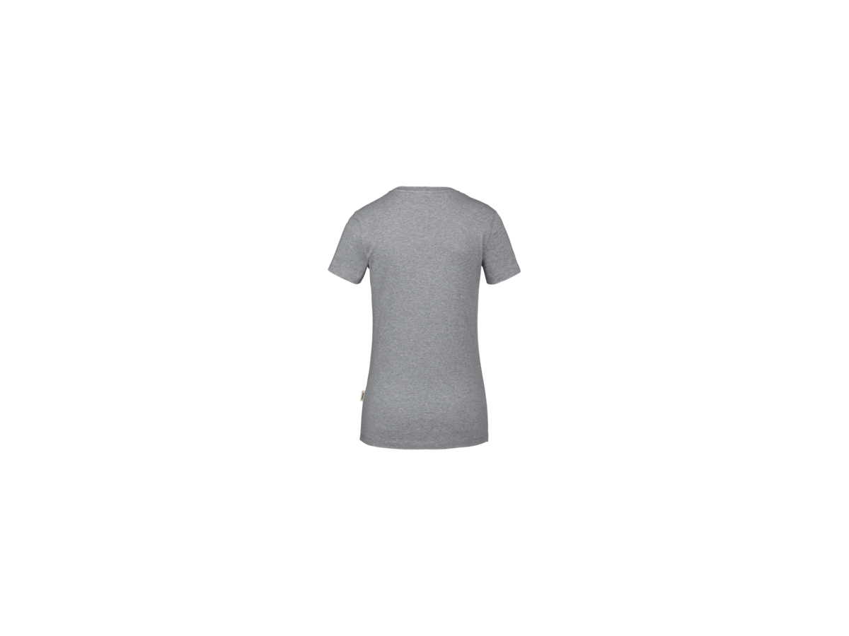 Damen-V-Shirt Stretch XL grau meliert - 80% Baumw. 15% Visk. 5% Elast. 170 g/m²