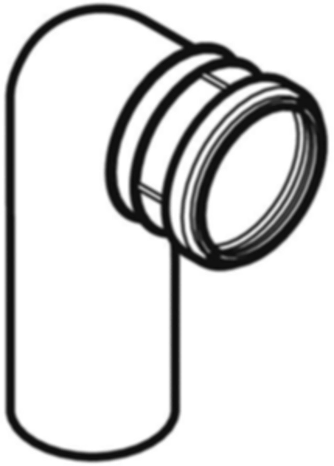 Geberit PE Wandklosett-Bogen 90° - lang