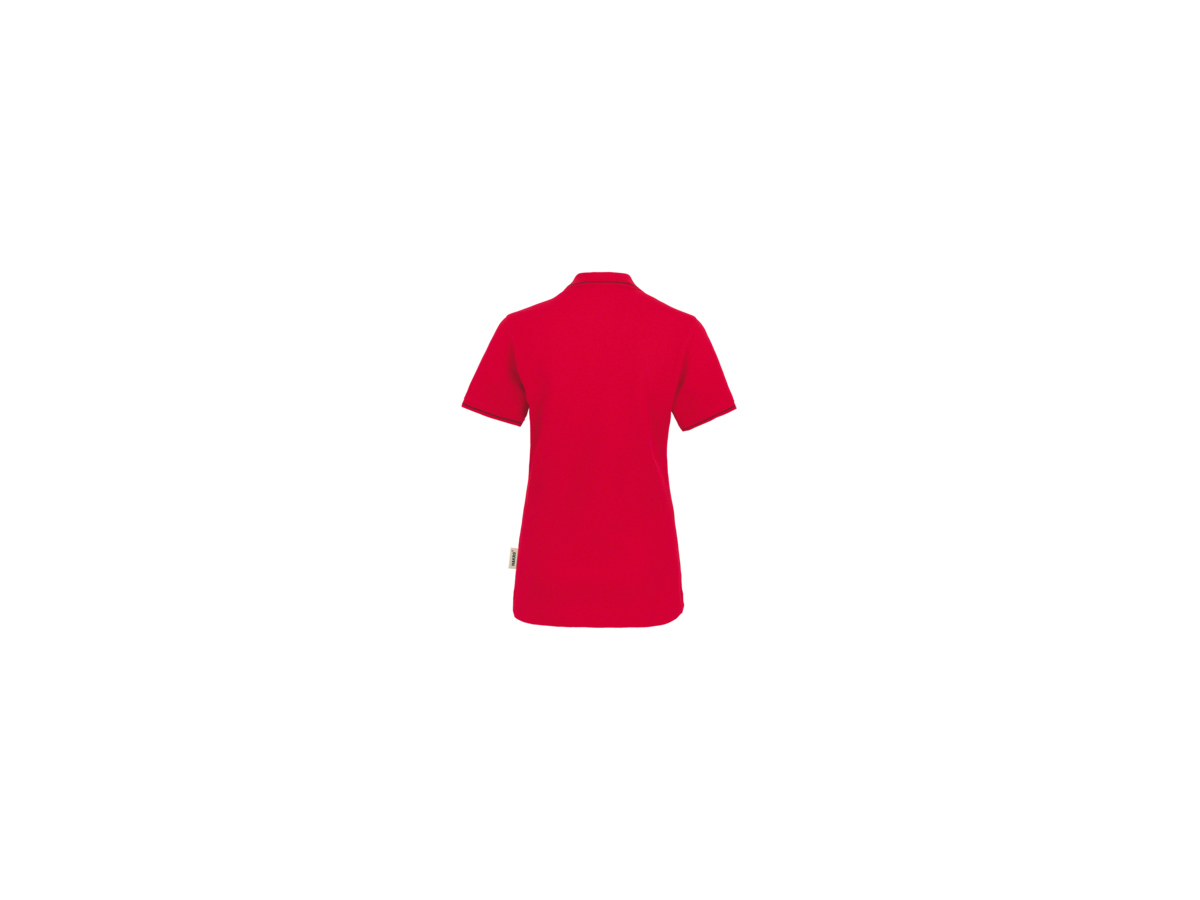 Damen-Poloshirt Casual 3XL rot/schwarz - 100% Baumwolle