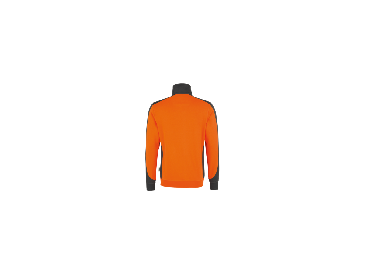 Zip-Sweatsh. Contr. Perf. S orange/anth. - 50% Baumwolle, 50% Polyester, 300 g/m²